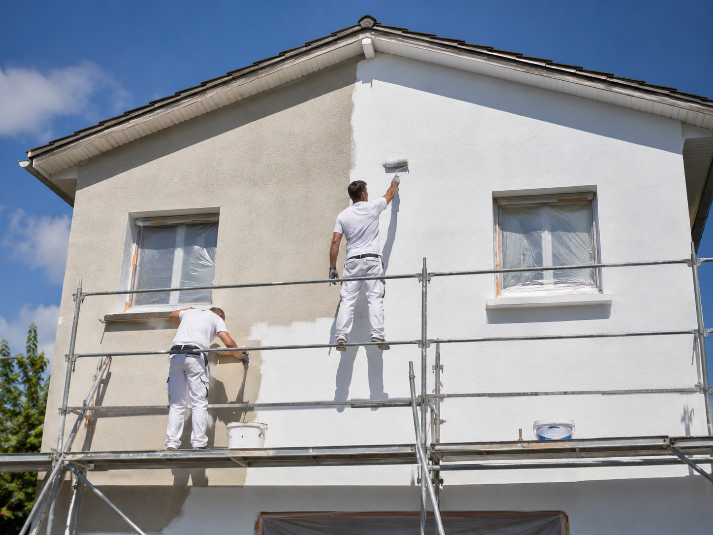 Ravalement de façade et peinture extérieure à Vulaines-sur-Seine (77870) et en Seine-et-Marne (77) - réalisation M Jason Couverture