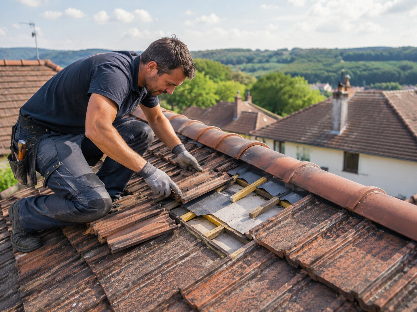 Réparation et rénovation de toiture à Vulaines-sur-Seine (77870) et en Seine-et-Marne (77) - réalisation M Jason Couverture